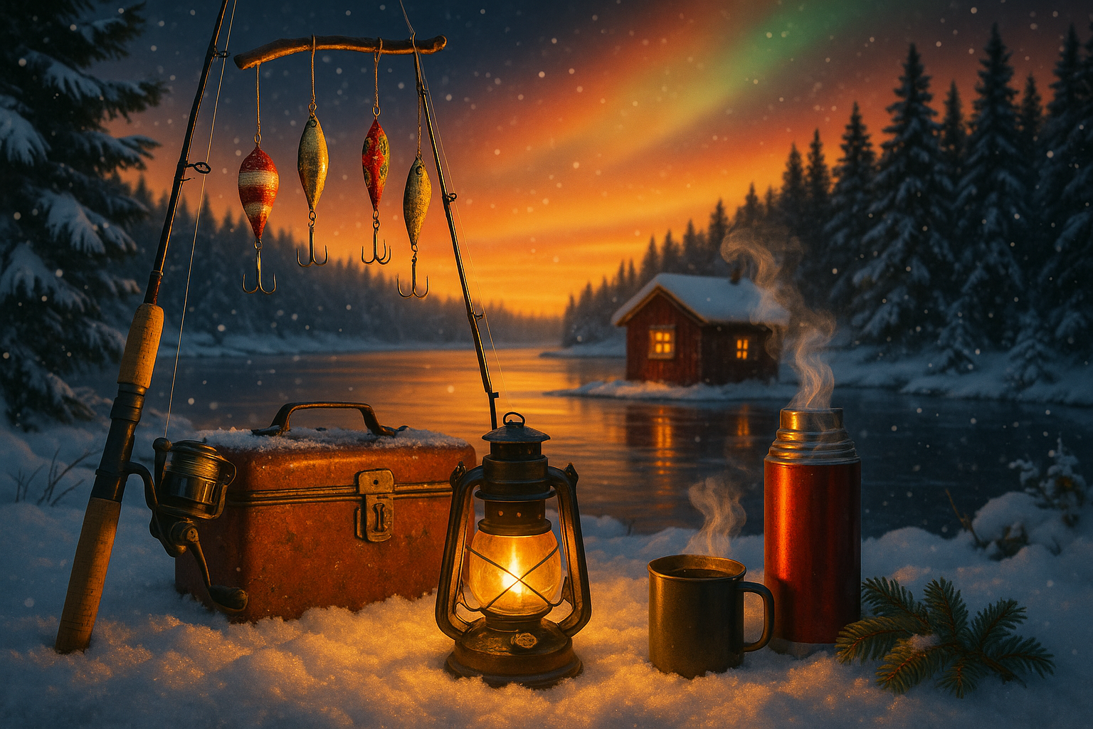 inte en bild på kalendern utan ett mer juligt fiske lite mysigt